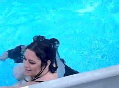 Titty Action In The Pool