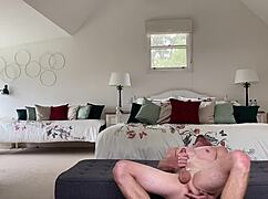 gay sub endures rough pounding from dominant top, fingering and creampie follow