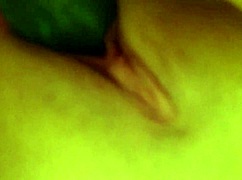 Masturbation Session with Cucumber in Explicit Detail