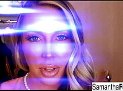 Blonde Samantha Saint Teases With Nude Ass And Pussy Masturbation