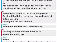 She sends nude pics and dirty secrets to her husband on webcam.