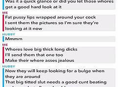 She sends nude pics and dirty secrets to her husband on webcam.