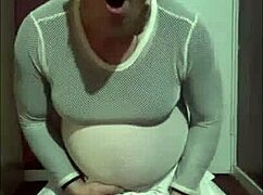 bisexual crossdresser mark wright craves real cock fucking while masturbating