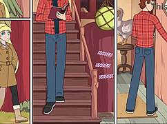 anime threesome with licking and swallowing