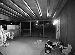 She moans, Fuck me from behind on the porch with the gate open for everyone to watch my creampie!