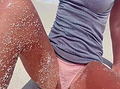 Sexy Blonde Masturbates Hot Ass By The Sea!