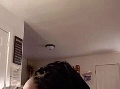 Feeling the intense pleasure from that monster black cock in my mouth.