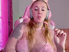 Lollipop Sucking And Licking With Big Tits