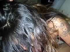 Teena Cleans Up with Her Mouth