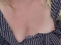 milf teases with dildo on video call