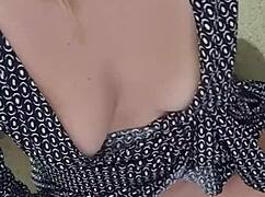 milf teases with dildo on video call
