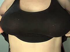 slapping my huge australian brunette tits against the table feels so tight and natural