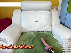 fuckmachine drills big boobs in anal squirt cam session
