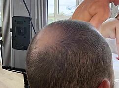 Backstage anal session with busty Amalia Davis teases with big cock and tight ass