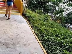 feeling so free as she shows off her big ass without any fear