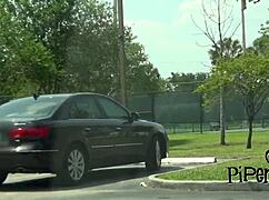Ebony brunette in cowgirl position
