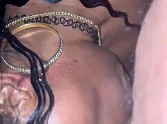 ebony threesome swallows cum in deepthroat group homemade