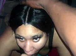 Watch her deepthroat that monster cock and get a messy facial cumshot!