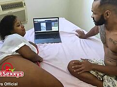 the sexy brunette couple enjoys amateur fun