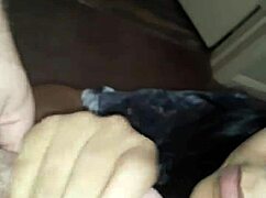 blind latina deepthroats ebony cock with gagging and choking.