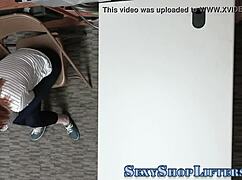 I caught this teen giving a blowjob