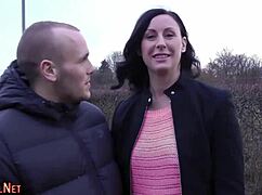 Heeled Hottie Jerks Cock In Stockings