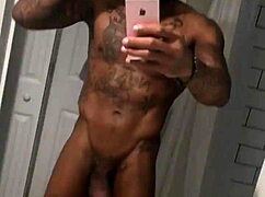 Yo, check this big dick getting wet in the shower!