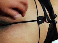 Latina in Black Lingerie Begs for More Doggystyle