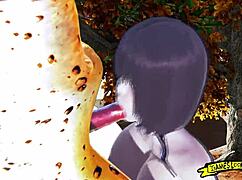 Demons fuck big ass in hentai.