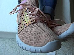 Kristy Shows New Sneakers in Glamour Feet Fetish Scene