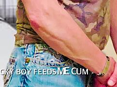 deepthroating that bisexual cock with swallow