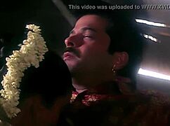 Anil Kapoor and Madhuri share a romantic kiss scene