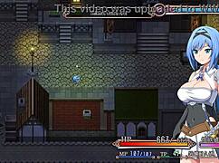 Sexy paladin masturbates in nightmare knight game