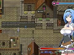 Sexy paladin masturbates in nightmare knight game