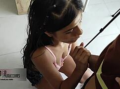 My stepsister sucks my dick perfectly