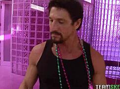 charley chase, busty latina brunette, gets hardcore fucked at party