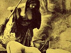 exploring vintage halloween traditions with hairy costumes and antique props