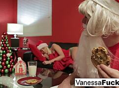 Vanessa Letting Santa Explore Her Tight Wet Pussy in a Cage