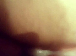 deep purple dildo in action