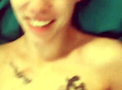 she makes him cum all over her face with toys and handjob