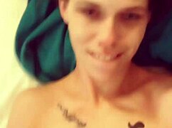 she makes him cum all over her face with toys and handjob