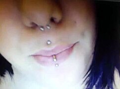 sexy ssbbw pierced on webcam showing off her pierced nipples