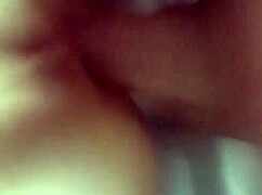 Homemade amateur anal quickie with a messy creampie finish