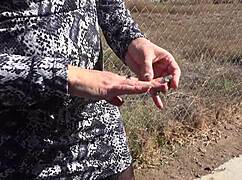 sexy latina milf fingers outdoors publicly