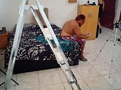 stella keeps fucking on stairs with hot dick in red