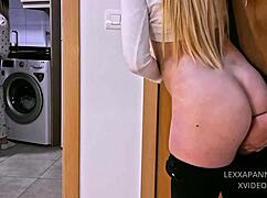 Getting hot with blonde emo stepsister in threesome masturbation 😈