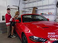 Blonde teen 18+ie allie addison with curly hair tries free use