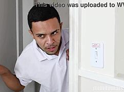 Three friends doing a fun swap in the room