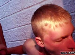 military dudes in the shower stroking and training the newbie in a wild orgy