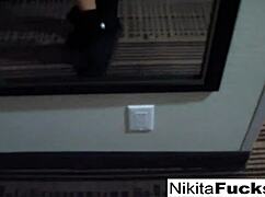 Oh, Hot Milf Nikita In Fishnets Masturbating!